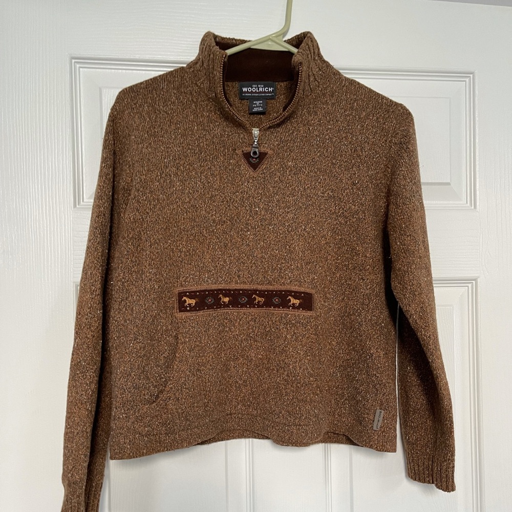 Woolrich quarter zip pullover- medium